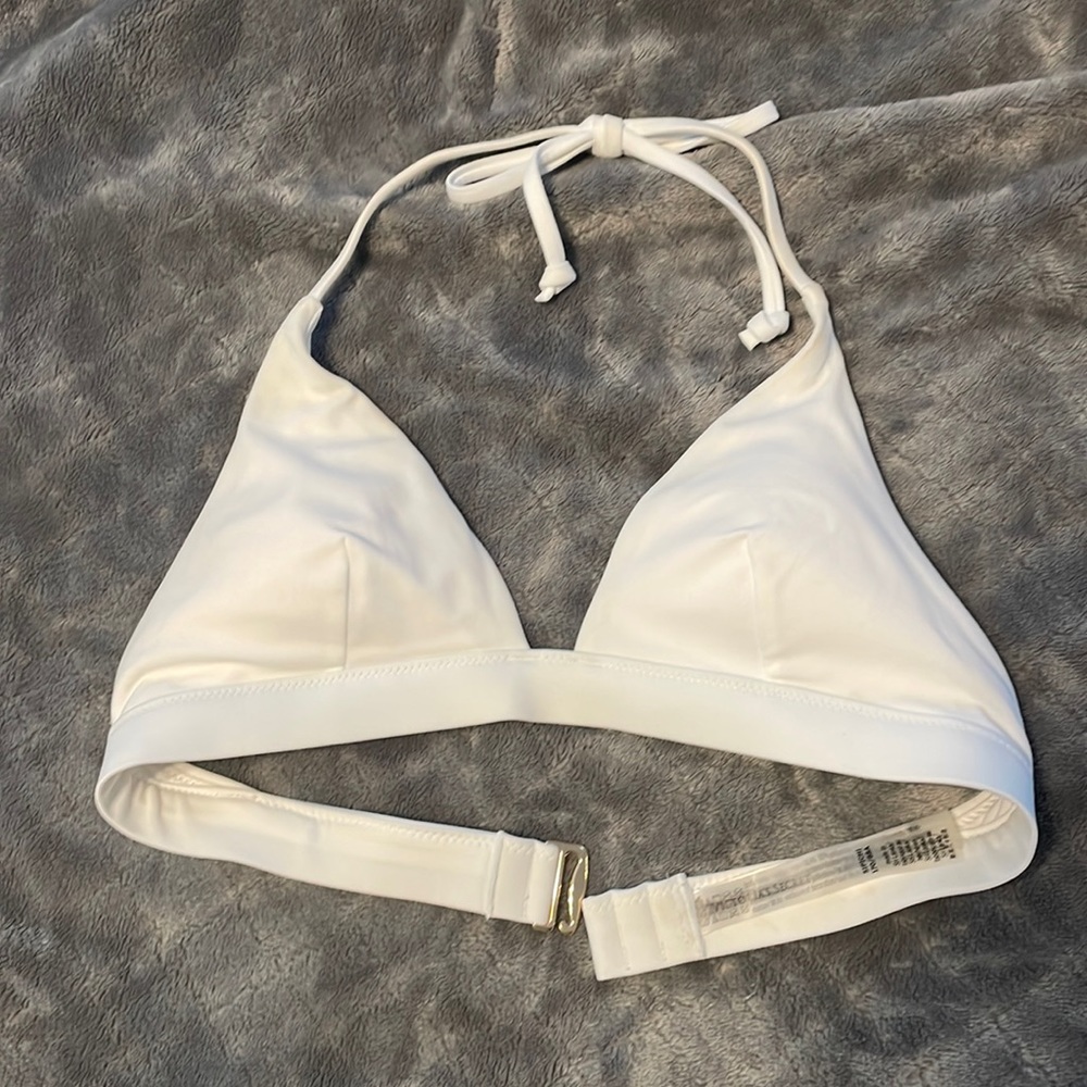 Victoria’s Secret white triangle bikini top size small